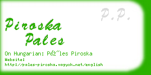 piroska pales business card